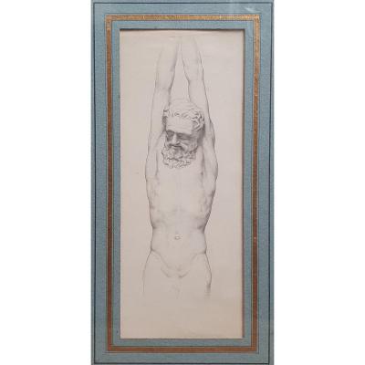 Camille Bellanger Marsyas Nineteenth Drawing After The Antique