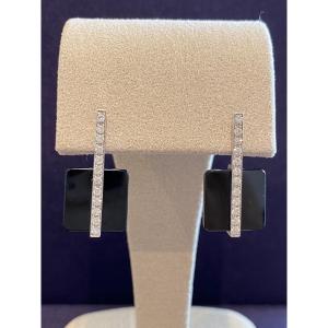 Victoria Casal, Diamond & Onyx Earrings