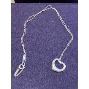 Tiffany & Co By Elsa Peretti (1940-2021), "open Heart" Necklace