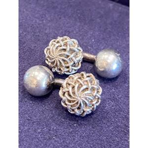 Gaetan De Percin (1904-1994), Pair Of Silver Cufflinks