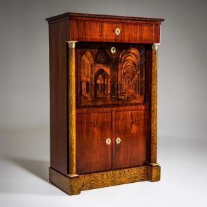 Biedermeier Secretary With Transferred Decorations, Johann Georg Hiltl (1771-1845), Munich, Ve