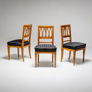 Neoclassical Cherry Wood Chairs, Early 19th Century