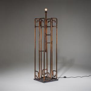Modern Floor Lamp Made Of Copper Tubes, 21st Century