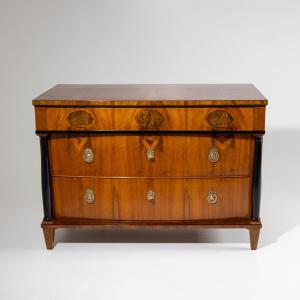 Chest Of Drawers With Transferred Decorations, South German, Circa 1820