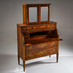 Neoclassical Cylinder Secretary, France, Late 18th Century