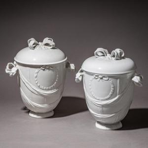 Pair Of Porcelain Urns, Kpm Berlin, 1990s