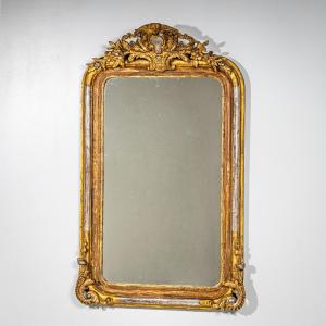 Baroque-style Giltwood Wall Mirror, Second Half Of The 19th Century