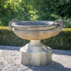 Garden Vase Made Of Reconstituted Stone, 20th Century