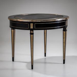 Oval Ebonized Coffee Table, 19th Century