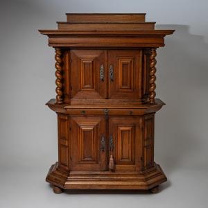Baroque Cabinet With Turned Columns, 18th Century