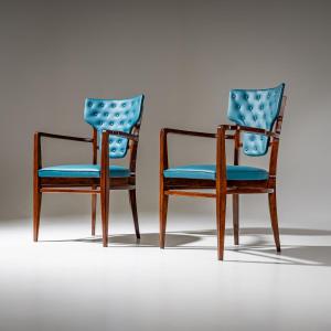 Pair Of Erik Gunnar Asplund Armchairs From The 1930s