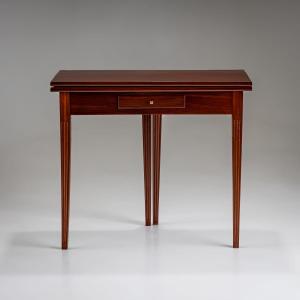 Folding Mahogany Table, 19th Century