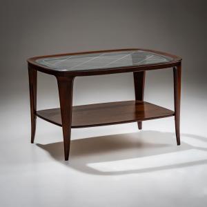 Coffee Table With Glass Top, Italy, Mid-20th Century