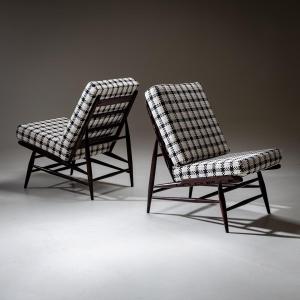 Pair Of Mid-century Lounge Chairs, Italy, 1950s