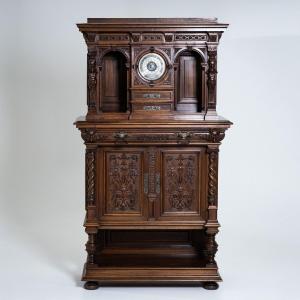 Historicist Cabinet With Barometer, Germany, Late 19th Century