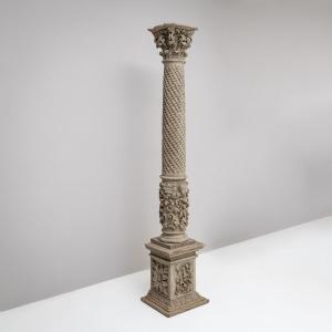 Historic Wooden Column, 19th Century