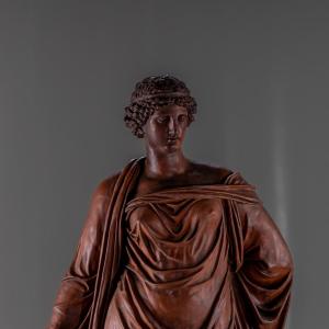 Life-size Terracotta Statue Of The Goddess Ceres, Vienna, Late 19th Century