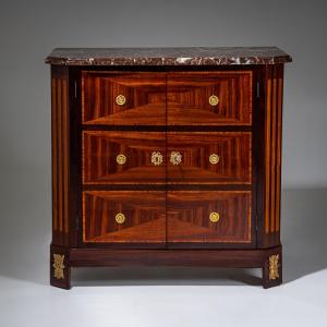 Faux Chest Of Drawers With Marble Top, 19th Century