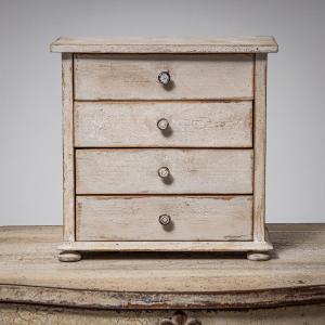 Miniature Painted Chest Of Drawers, 19th Century