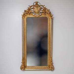 Louis-philippe Gilt Wall Mirror, Late 19th Century