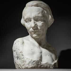 Sculpture Depicting A Woman's Head, Circa 1900