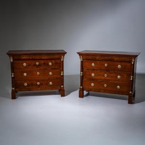 Pair Of Large Chests Of Drawers, Italy, 19th Century