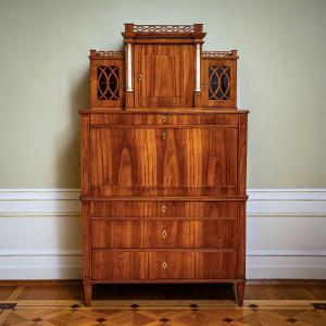 Biedermeier Secretary Desk With Upper Cabinet, Central Germany, Circa 1820
