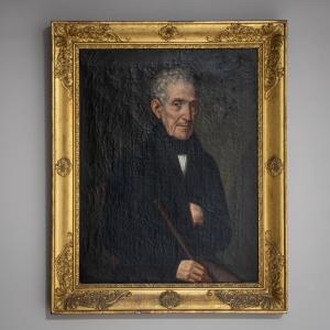 Portrait Of An Elderly Man, Biedermeier Period, First Half Of The 19th Century