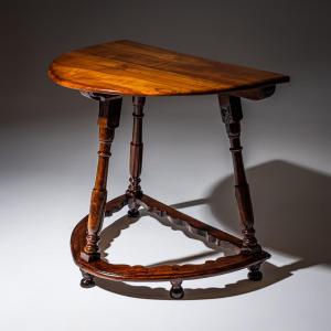 Baroque Half-moon Console Table, 18th Century