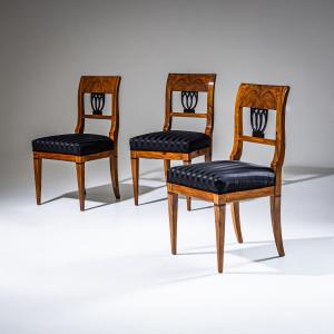 Set Of Three Biedermeier Chairs, Southern Germany, Circa 1820