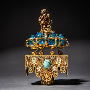 Sedan Chair With Perfume Bottles, Goldsmith Work In The Style Of Johann Melchior