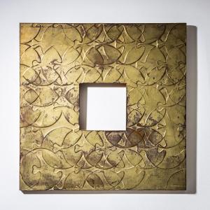 Square Art Nouveau Metal Frame, Early 20th Century