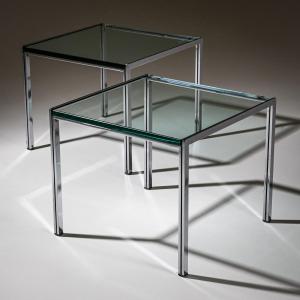 Pair Of Coffee Tables, “luar” Series, By Ross Littell (1924–2000) For Icf De Padova, Italy 1960