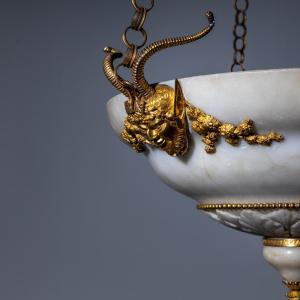 Alabaster Chandelier, Vienna, Early 19th Century