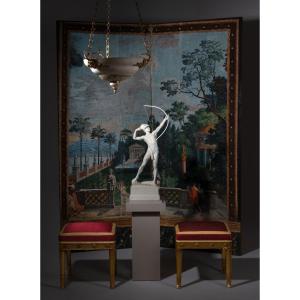 Two Panels From A Panoramic Tapestry By Joseph Dufour (1757-1824), Telemachus On The Island Of