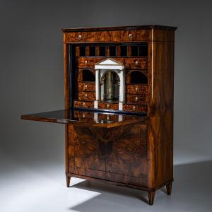 Biedermeier Walnut Secretary Desk, Austria, Circa 1830