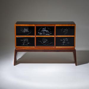 Osvaldo Borsani Bar Cabinet, Italy, 1940s