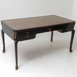 Baroque-style Desk With Black Patina, Early 20th Century
