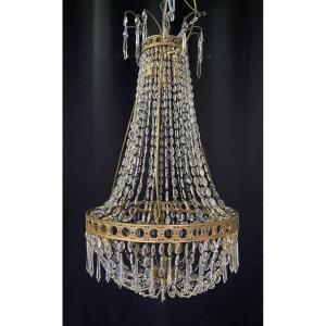 Chandelier With Interior Lighting, 19th French