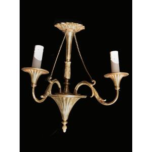 Pair Of Bronze Wall Lights, 20th Century