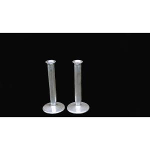 Stainless Steel Candlesticks, 20th Century