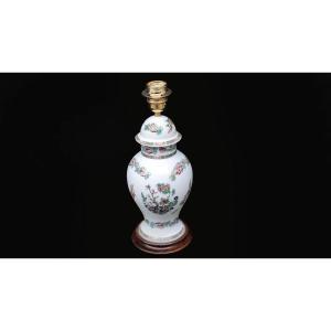 Limoges Porcelain Lamp With Floral Motifs