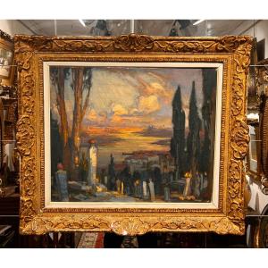 View Of The Bosphorus By Charles Fouqueray Around 1917