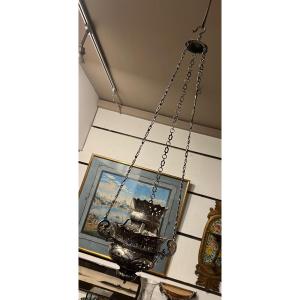 Ottoman Lantern In Sterling Silver 19th Century