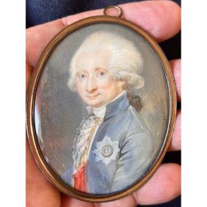 Miniature Portrait Of William Frederick Philip Of Württemberg By Joseph Franz Von Goez