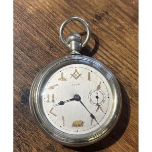 Masonic Silver Pocket Watch 
