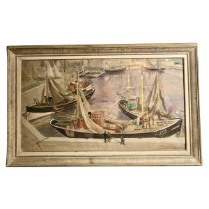 Watercolor, Georges Vanardois, Ostend