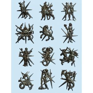 12 Big Signs Of The Zodiac In Metal 1950