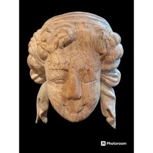 Wooden Female Face