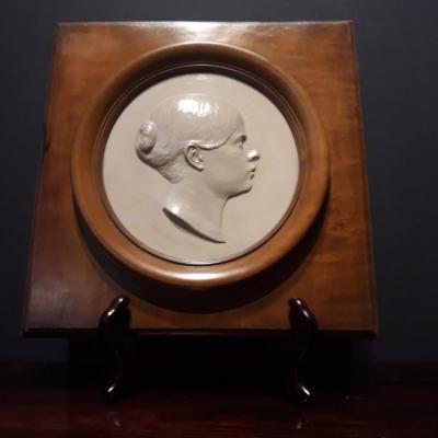 Young Woman Ceramic Medallion, 1852